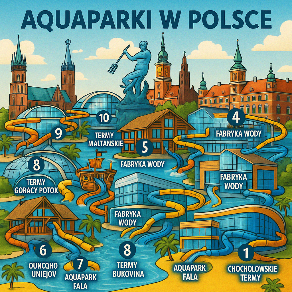 Aquaparki w Polsce: przegląd 11 największych parków wodnych 